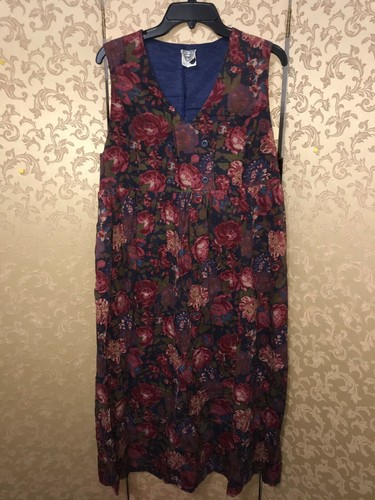 Shabby Rose Corduroy Jumper Dress Size 