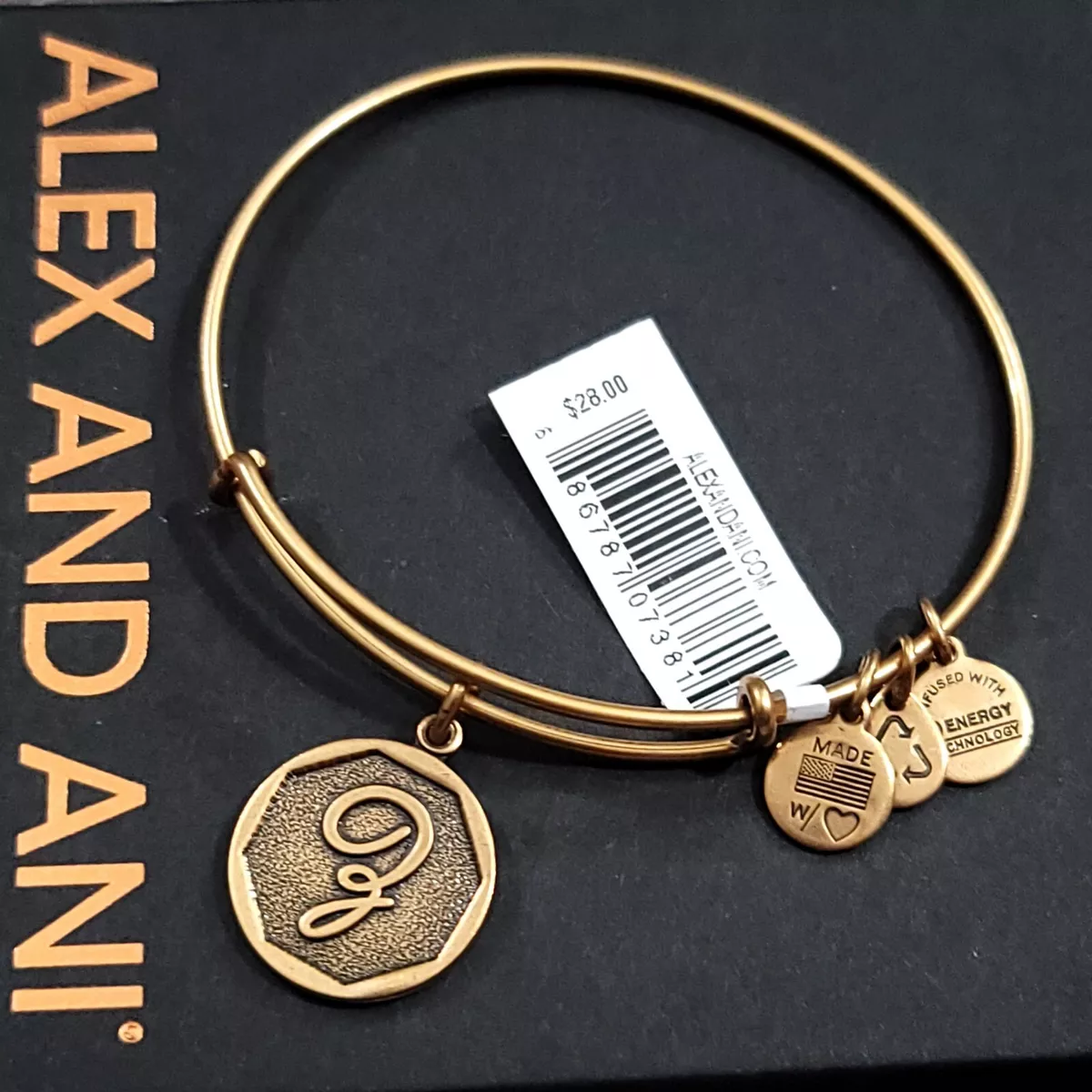 NEW NWT Alex and Ani Letter Z Initial Charm Bracelet