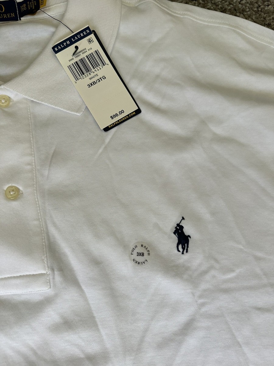 Polo Ralph Lauren Men's 100% Cotton Short Sleeve Polo Shirt White