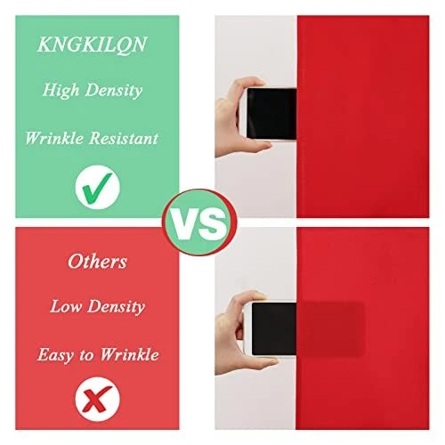 10x10Ft Red Backdrop Curtains Wrinkle Free Backdrop Drapes for Photoshoot - Image 3 of 4