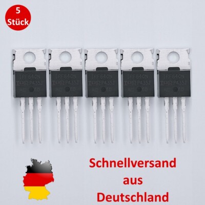 5 x Stück IRF640N Transistor N-MOSFET 200V 18A 150W TO220 NEU