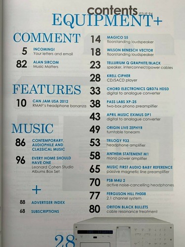 Hi-Fi+ Plus Magazine - December 2012 #94 - PASS LABS XP-25 - ORIGIN LIVE ZEPHER - Imagen 2 de 4