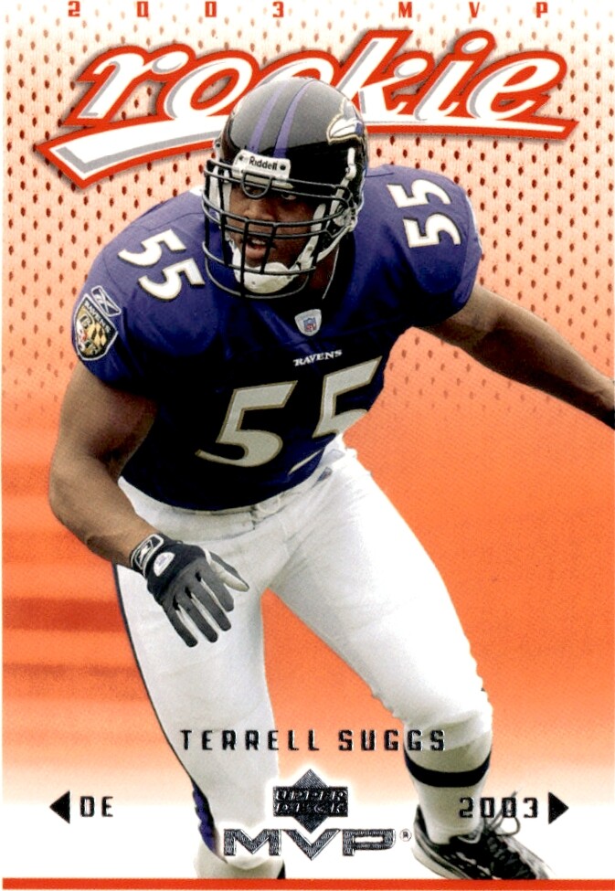 2003 Upper Deck MVP #417 Terrell Suggs RC Ravens