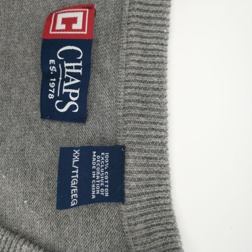 Chaps By Ralph Lauren XXL Sweater Vest Gray Blue Black Argyle Mens Preppy A20 - Picture 3 of 7