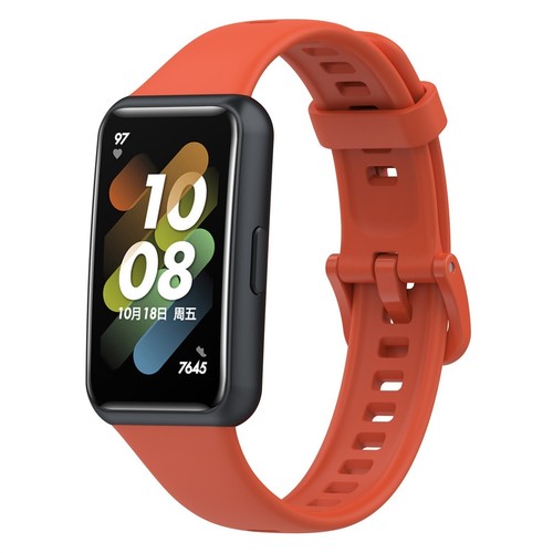Bracelet de montre sport en silicone premium résistant à la transpiration couleur unie pour étui Huawei Band7 - Photo 62 sur 72