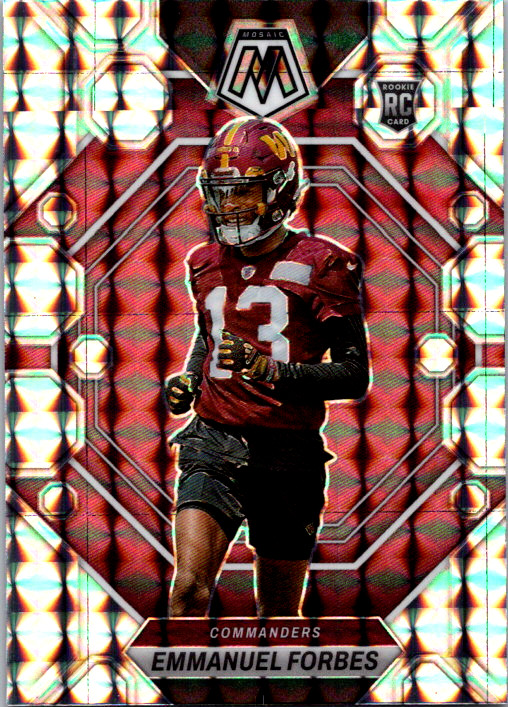2023 Mosaic Emmanuel Forbes Rookie Silver Mosaic Prizm RC #319 Commanders