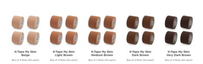 MySkin Kinesiology Tape  K-Tape Athletic Muscle Support 5.5yd Roll (4pack)