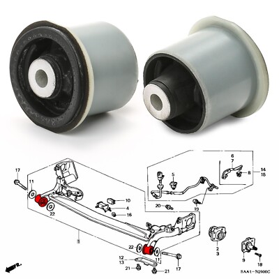 REAR AXLE SUBFRAME CROSSMEMBER BUSHES FOR HONDA CIVIC MK8 INSIGHT MK2