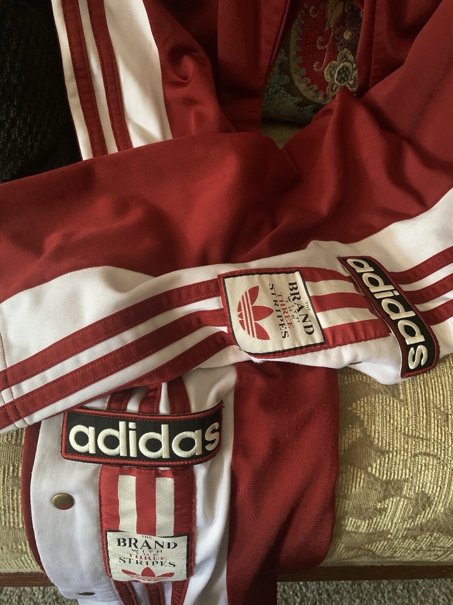 adidas popper pants red