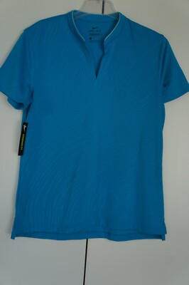 Nike Breathe Poloshirt Shirt  Damen Golf Größe M Blau  Dri-Fit -  NEU -
