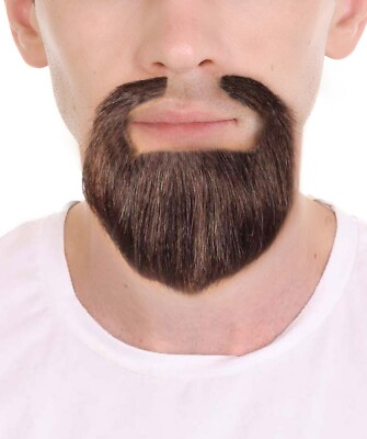 Adult Men's Short Dark Brown Goatee Beard Synthetic Fiber,M-1321