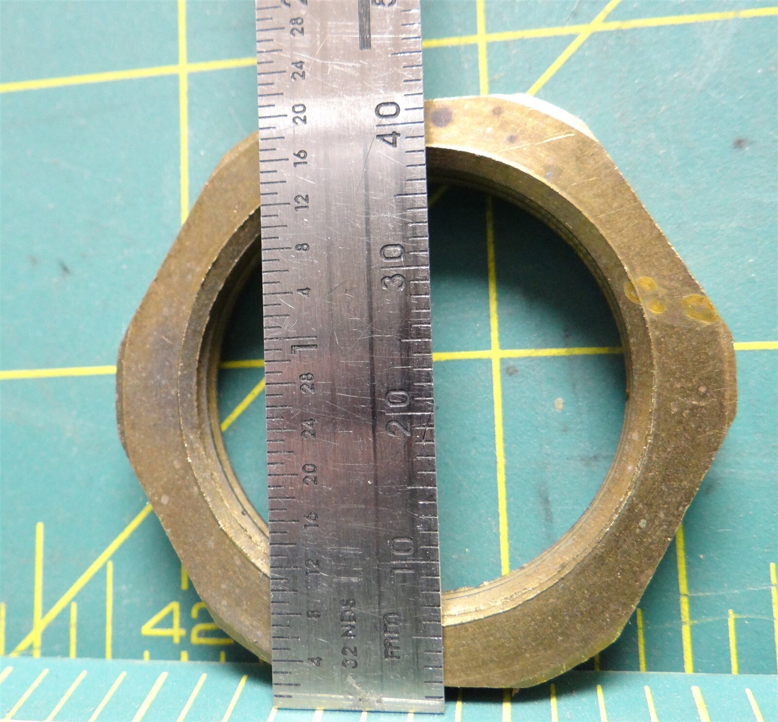 Swagelok Thin Brass Hex Panel Nut 1.25" Diameter 3 Thread eBay