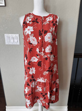 Loft Orange Floral Dress