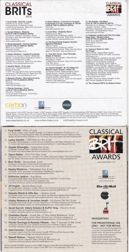 CLASSICAL BRITs AWARDS ( THE MAIL ON SUNDAY 2 CD Set ) - Bild 2 von 3