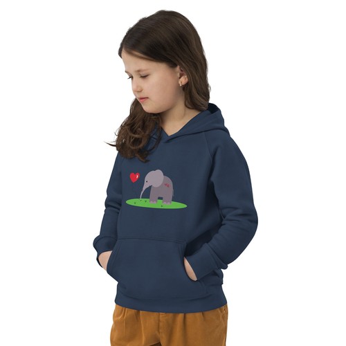 Kids eco hoodie Elephant - Picture 4 of 9