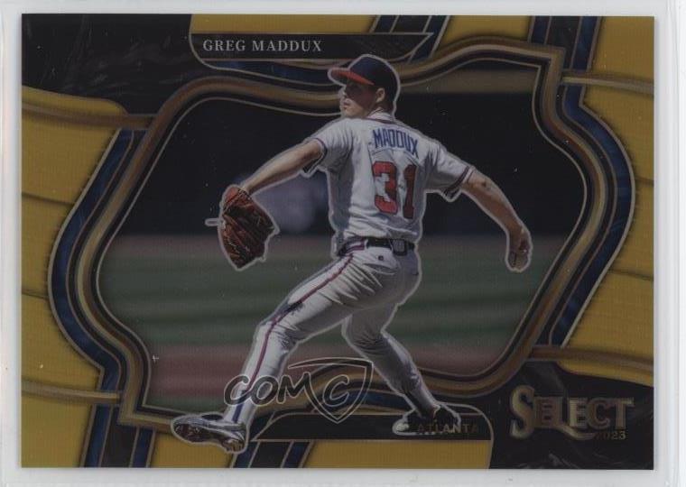 2023 Panini Select Diamond Level Gold Prizm /10 Greg Maddux #229 HOF