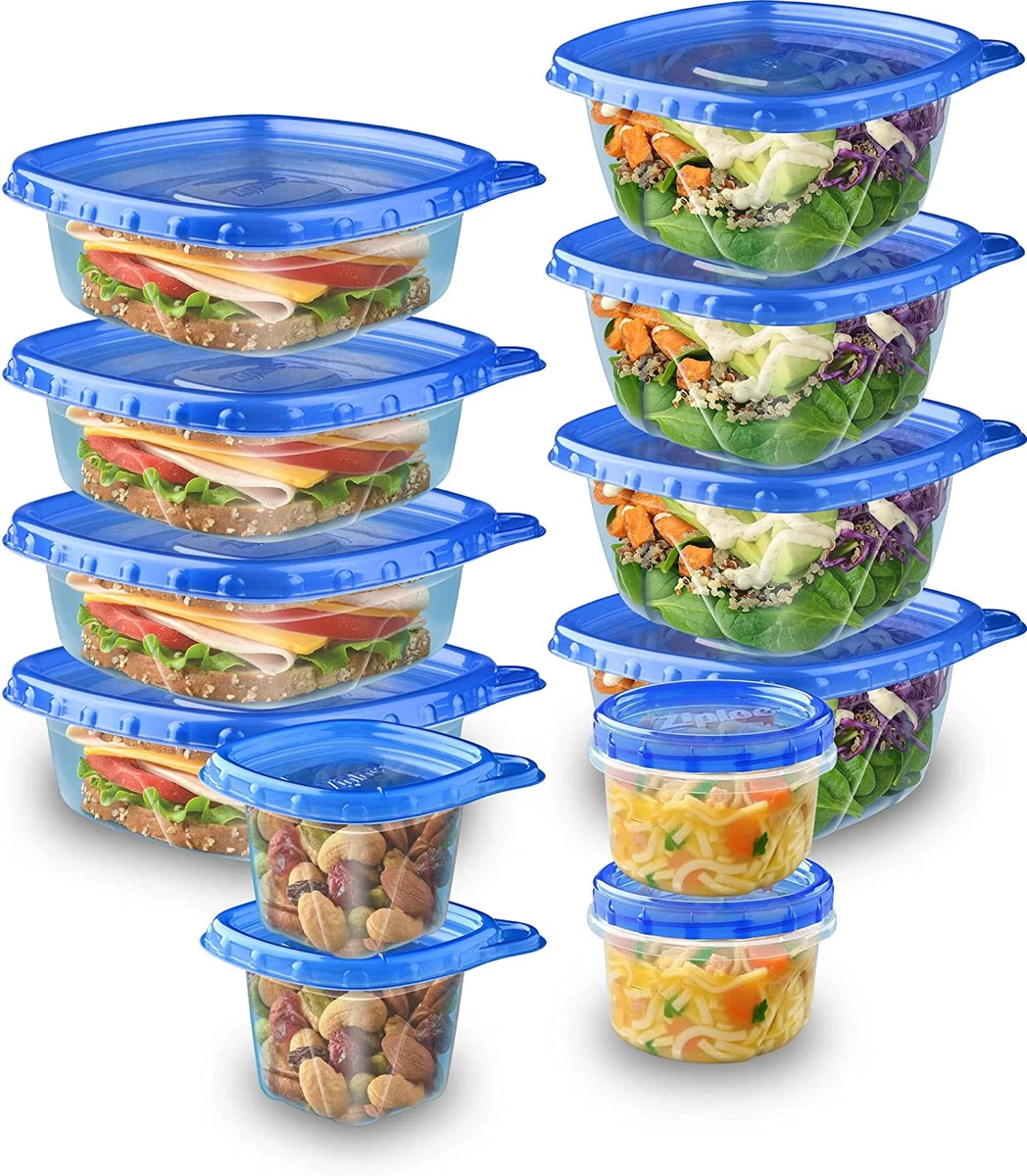 Ziploc Food Storage Meal Prep Containers Reusable for Kitchen Organization,  Smart Snap Technology, Dishwasher Safe, Divided Rectangle, 2 Count