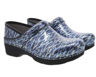 DANSKO LT Pro Patent Leather Blue Wave Light Clog Shoes US 7.5-8 M EUR 38