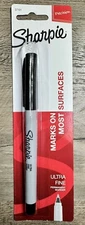 Sharpie ULTRA FINE TIP Black PERMANENT MARKER 1 pk Water Resist Non-Toxic 37101