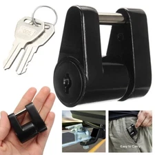 Trailer Hitch Coupler Lock, 1/4" Dia, 3/4" Span, Ideal for Tow Boat RV Truck Car