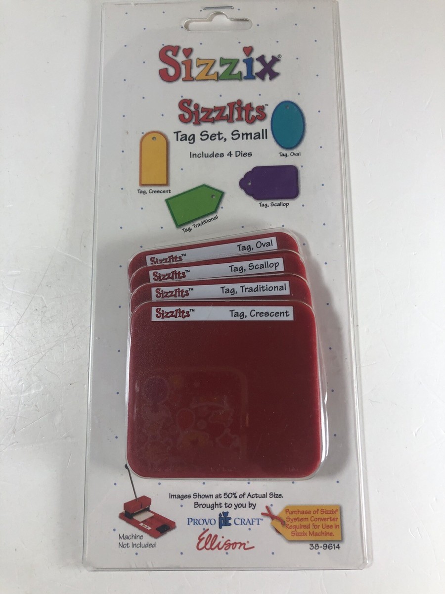 Sizzix Sizzlits Tag Set Small Crescent Oval Traditional Scallop