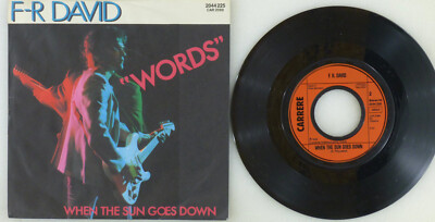 7'' Single Vinyl - F-R David   Words - When The Sun Goes Down - S7136