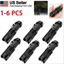 1-6x Flashlight LED Tactical Military Grade Torch Small Flashlight Bright Light