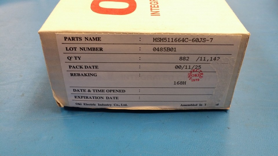 17X HM514260DJ-7 4MBIT 256Kx16 DRAM SOJ40 RAM X COMMODORE AMIGA 500 E - Foto 11