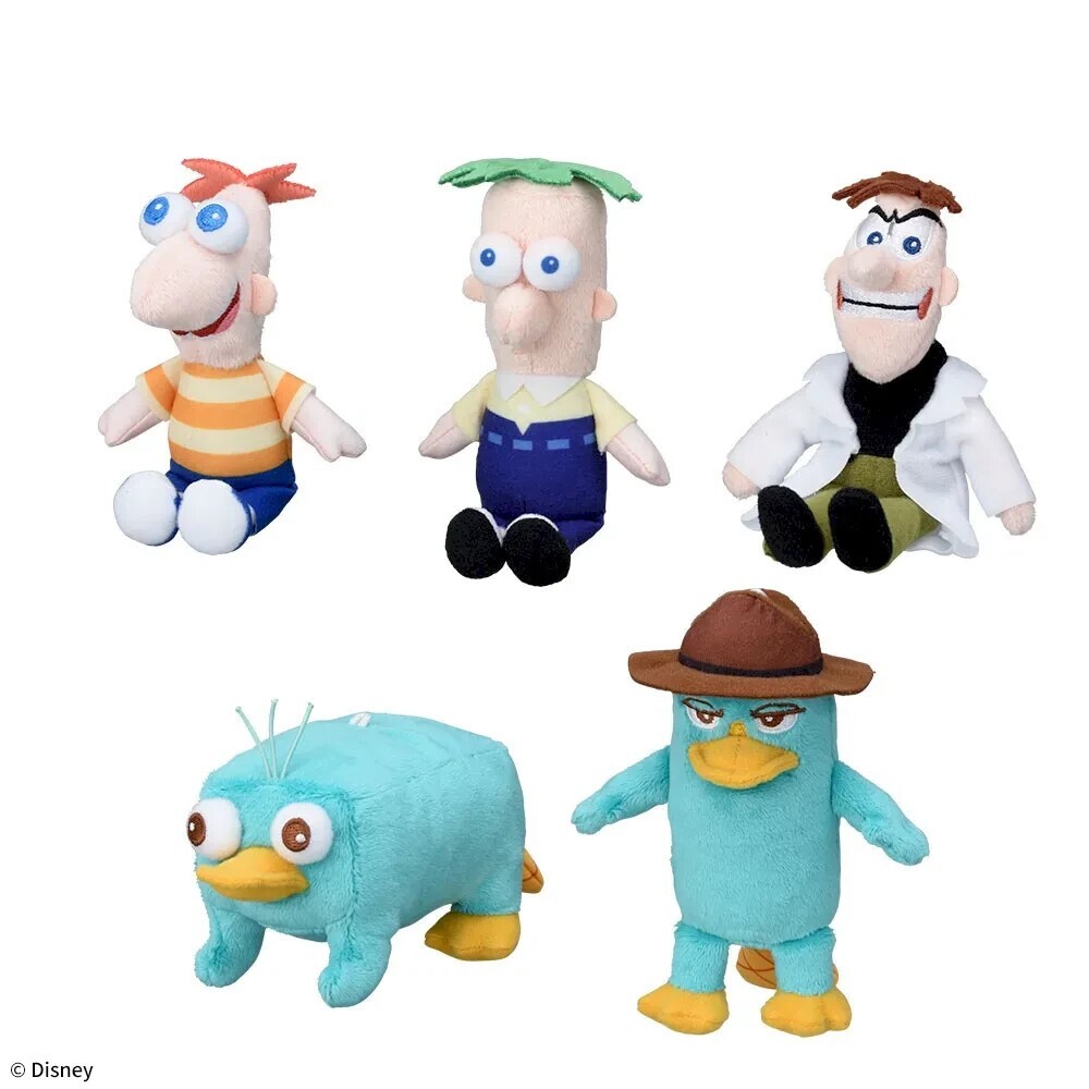 Phineas and Ferb Mascot Plush Doll toy 10cm set of 5 SEGA 2025