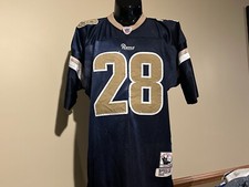 MARSHALL FAULK St Louis Rams MITCHELL & NESS thowback jersey 2005 NFL 54 damaged