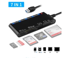 7-IN-1 USB 3.0 Memory Card Reader High-Speed Adapter for Micro SD SDXC CF SDHC