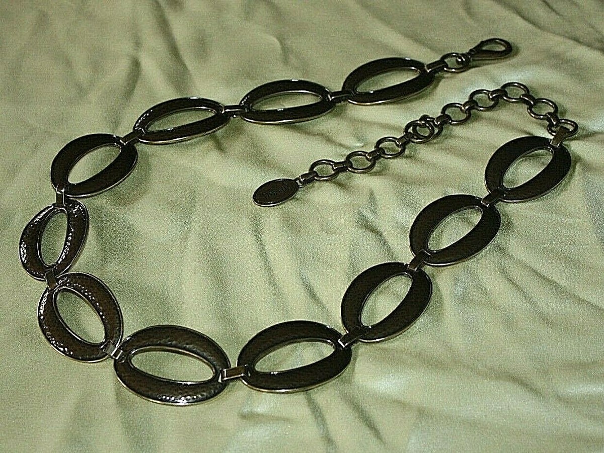 Fossil Metal/Chain Belt Size Small/Medium
