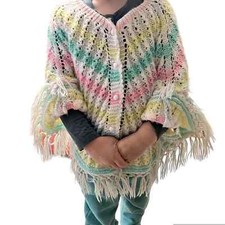 Vintage Knit Poncho 4 T