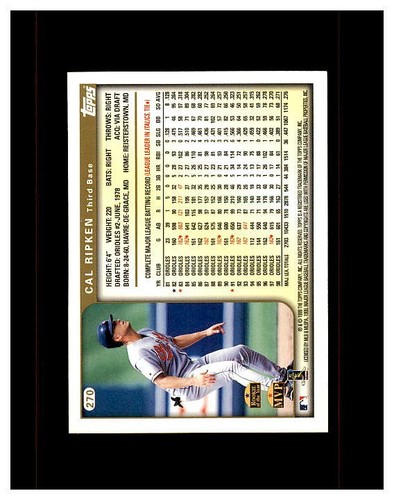 CAL RIPKEN JR. HUGE YOU U PICK SEE EVERY CARD 100,S HIGH GRADE CARDS ORIOLES - Picture 353 of 499