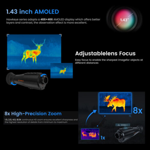 IR 384*288 Wärmebildkamera Nachtsicht Monokular 8X Optik Thermal Imager für Jagd - Bild 11 von 24