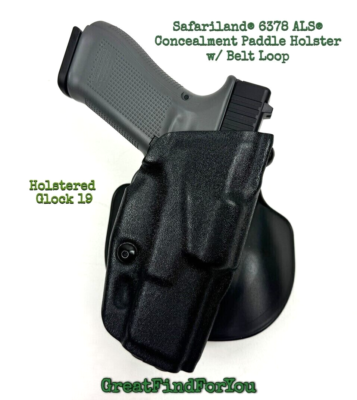 Safariland 6378 G19 / G23用 Safariland® 6378 ALS® Concealment Paddle Holster w/ Belt Loop