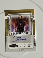 2022 Panini Chronicles WWE SOLO SIKOA Contenders Rookie Season Ticket AUTOGRAPH