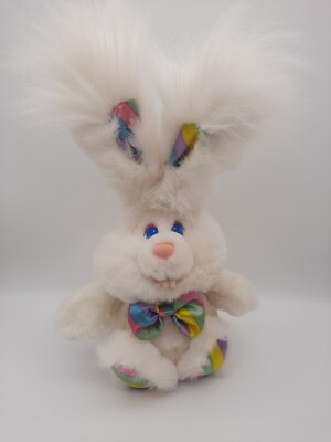 Dan Dee Giggle Bunny  Plush Bunny Laughs Colorful Stripe Bow Tie Feet Ears Hands