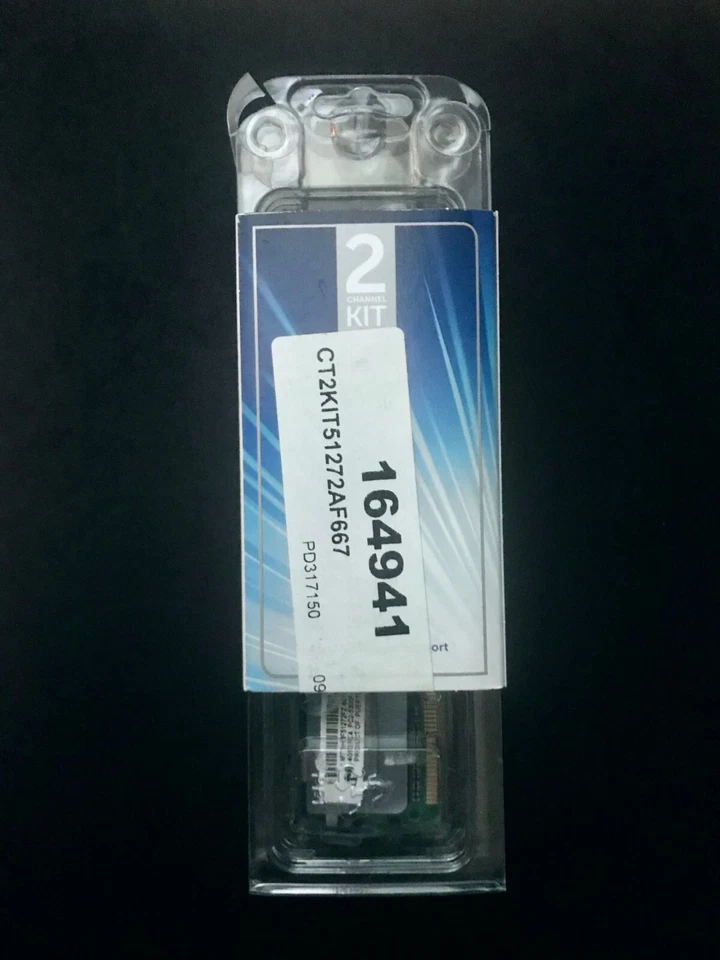 Crucial 2 Channel Kit 8GB Kit 2 - 4GB - PIN 512Mx72 DDR2 - 667 MHz DIMM 240 -PIN - Image 2 of 3