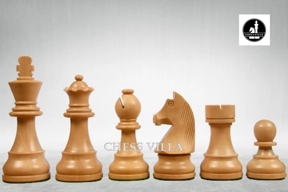 Juego de piezas de ajedrez de madera de torneo clásico de 3,75′′ solamente - palo de rosa dorado Foto 3 de 4