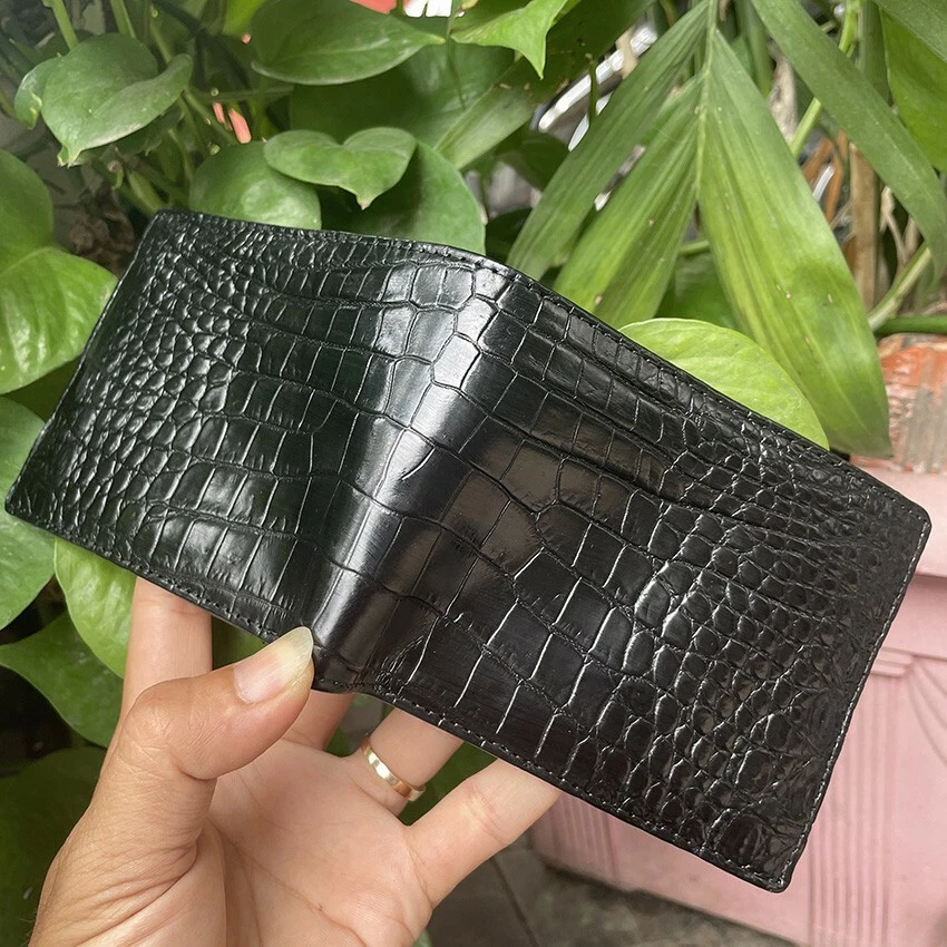 Women's Long Alligator Leather Purse Wallet