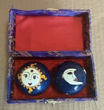 Healthy Ball Lotus Pond Asian Stress Balls with Decorative Box Used.