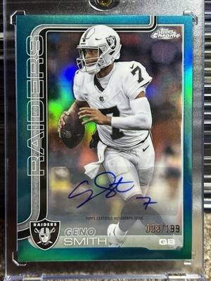Topps Chrome 2025 Geno Smith Raiders Autographs Auto /199 #BA-GS