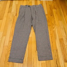 NEW Todd Snyder Mens Sutton Pants 32x32 Gingham Plaid Red Black Trouser Pants