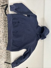 Unbranded Navy Blue Heavyweight Hoodie Sweatshirt Mens Size M Fleece Plain W