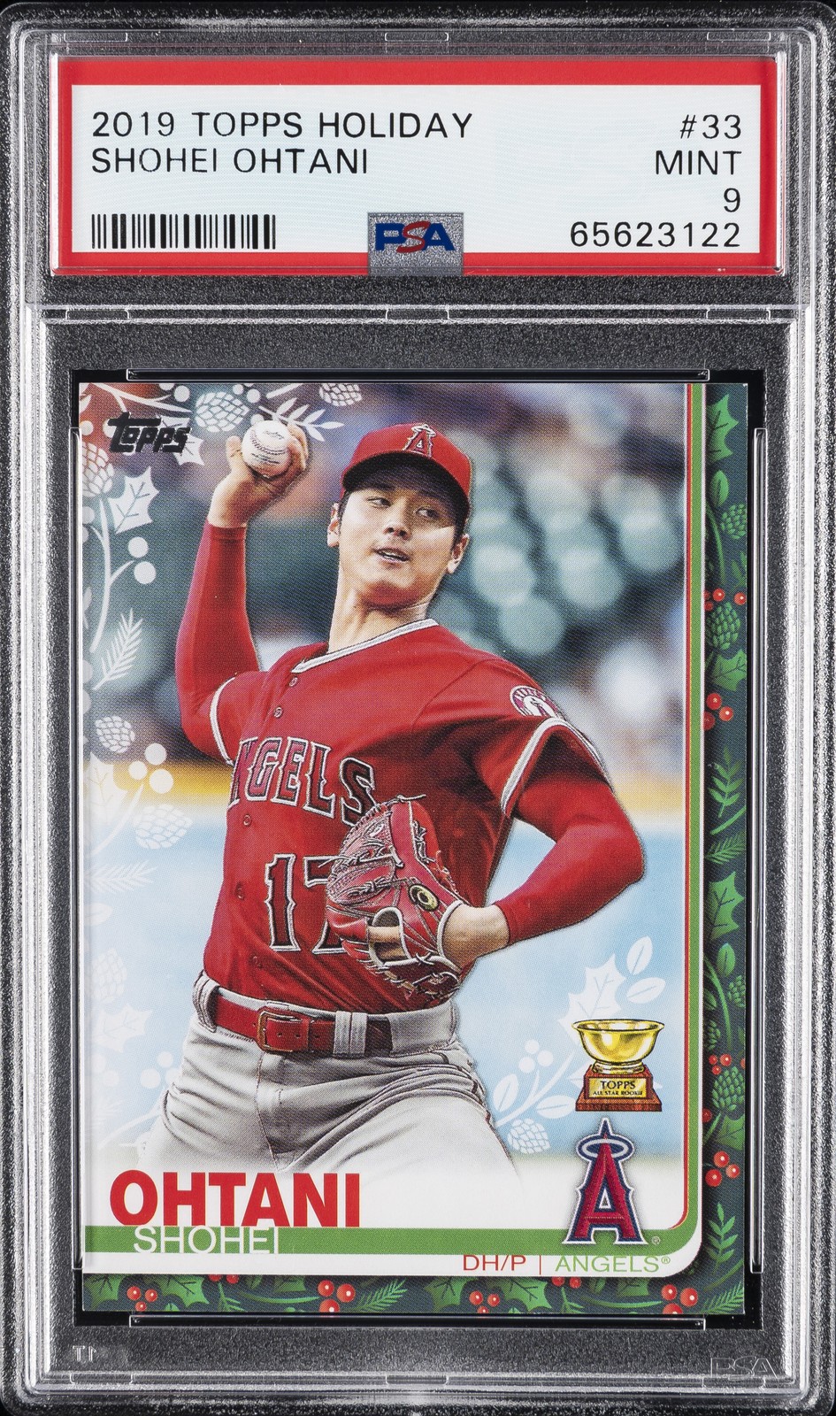 2019 TOPPS HOLIDAY #33 SHOHEI OHTANI PSA 9