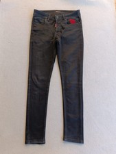 Jeans Uomo Dsquared2 Slim Fit - Nero Antracite Taglia 44 IT, Misure In Foto 