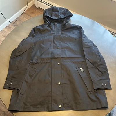 HUNTER Water Resistant Cotton-Smock Zip-up & Button Rain Jacket