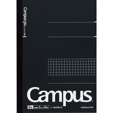 KOKUYO Campus Notebook, Business Type, Grid 5mm Ruled, A5, 40 Black