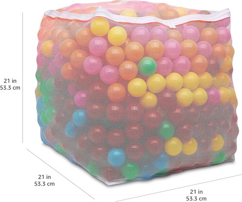 BPA Free Crush-Proof Plastic Ball, Pit Balls with Storage Bag, for Toddlers Kids - Picture 4 of 7